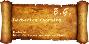 Barbarics Georgina névjegykártya